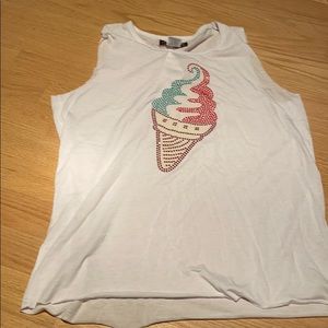 Brand new ice cream sleeveless t shirt
